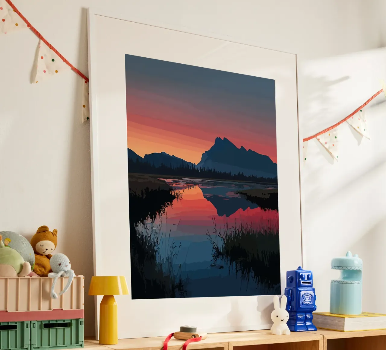 Mountain Reflection poster van todeo mark