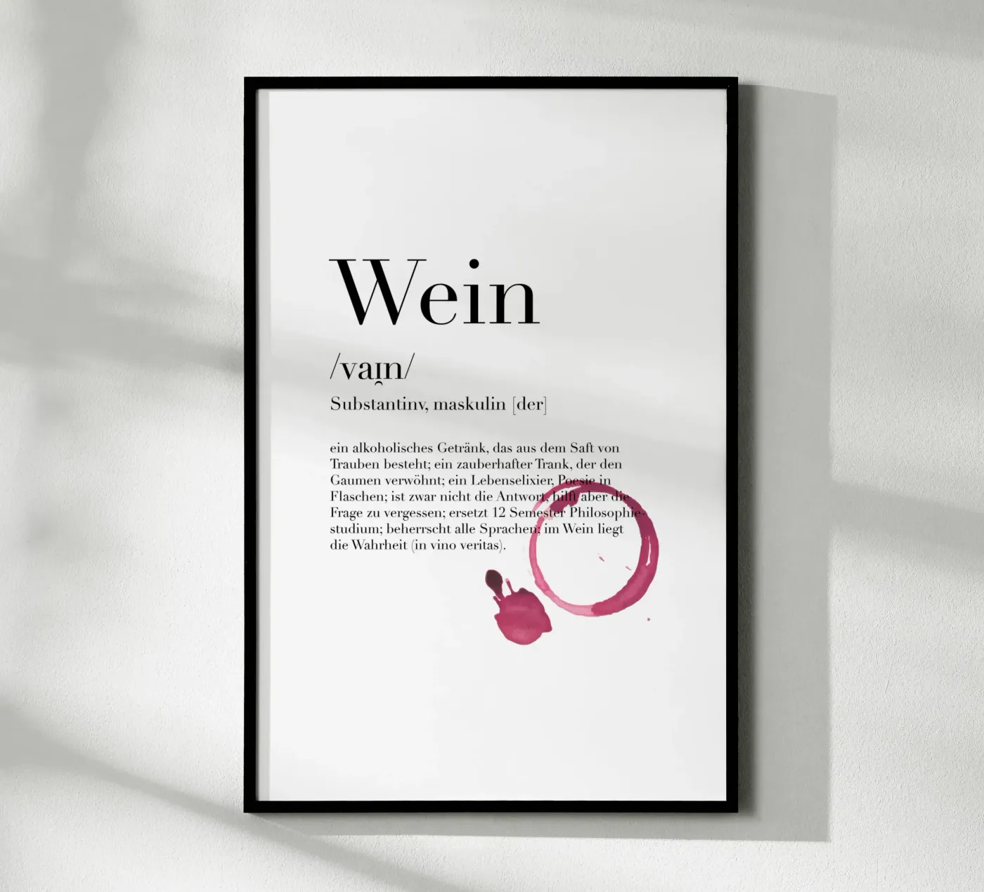 Wein - Definition Poster von artbox44