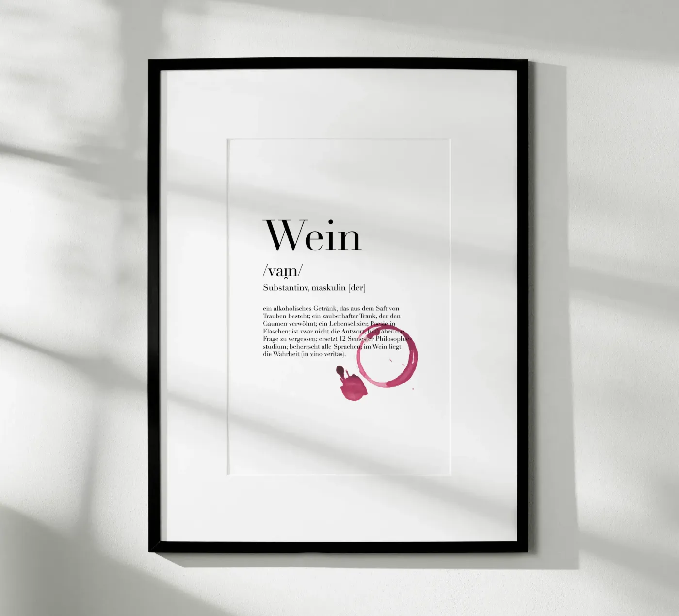 Wein - Definition Poster von artbox44