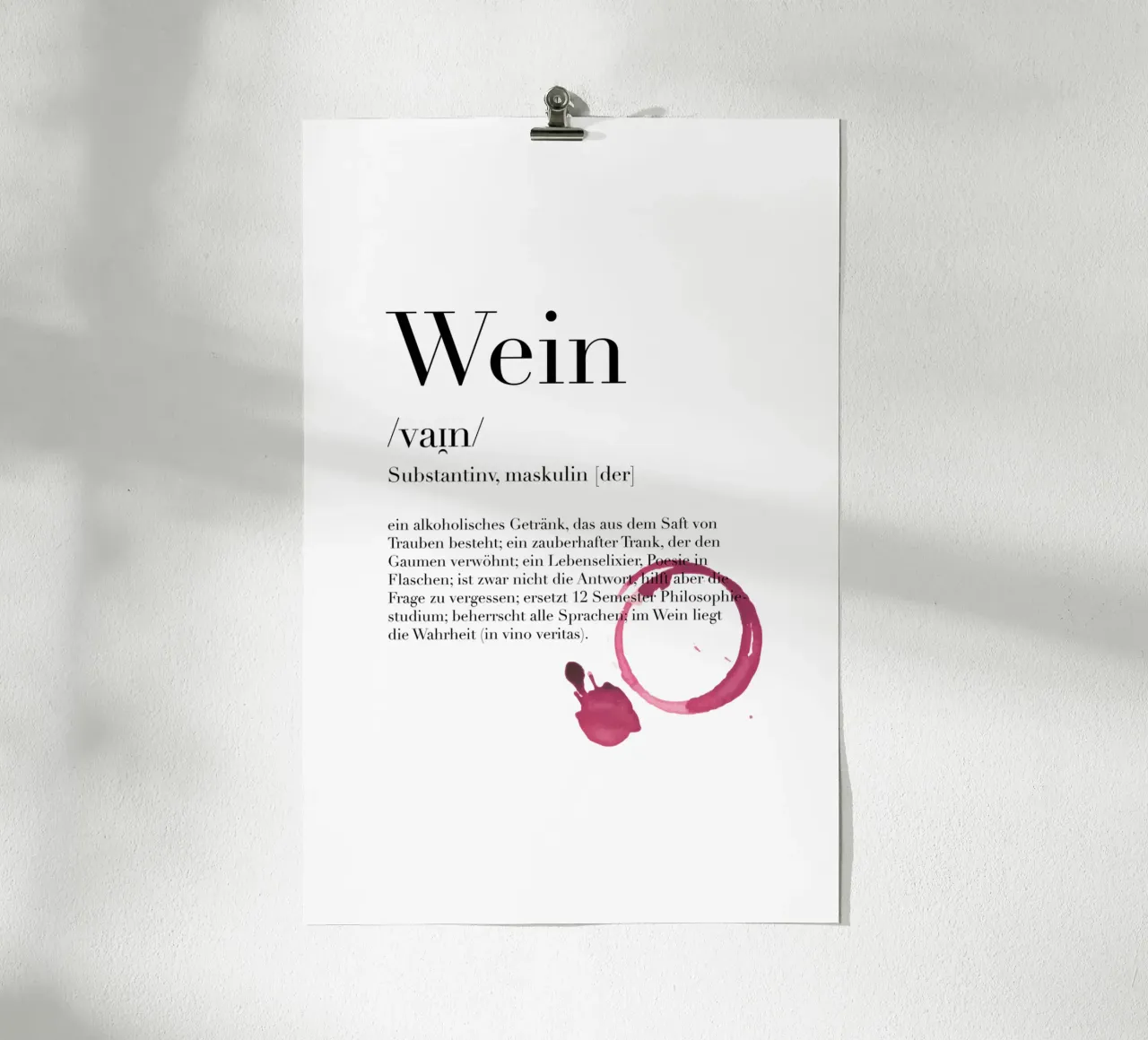 Wein - Definition poster da artbox44