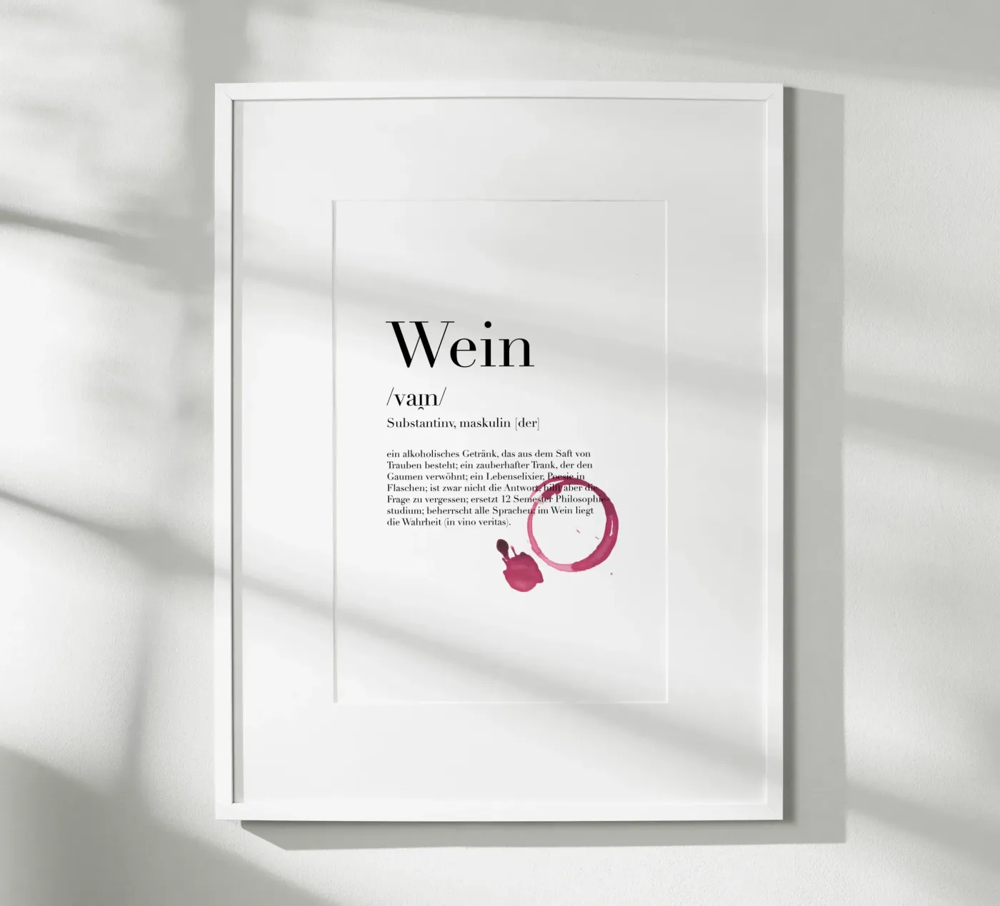 Wein - Definition Poster von artbox44