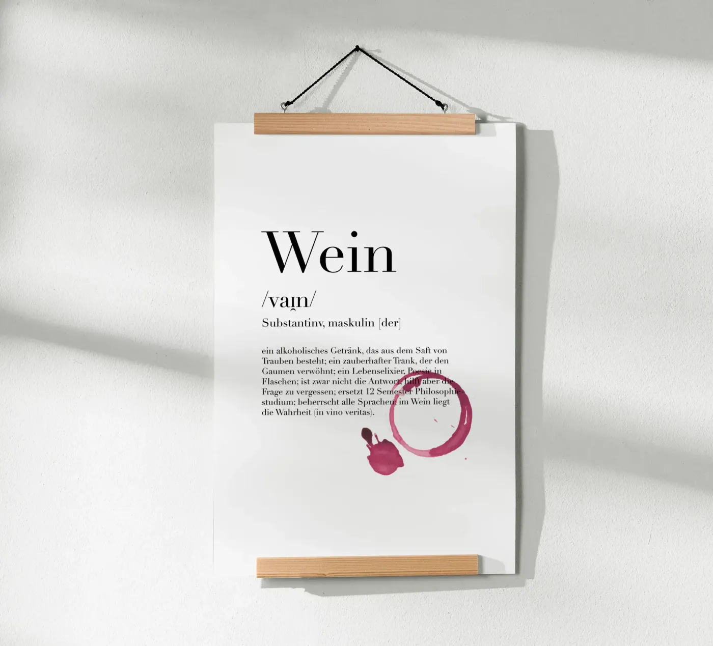 Wein - Definition Poster von artbox44