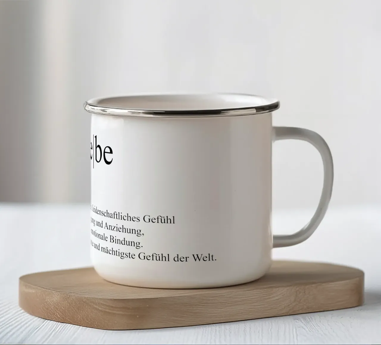 Liebe - Definition tazza in smalto da artbox44