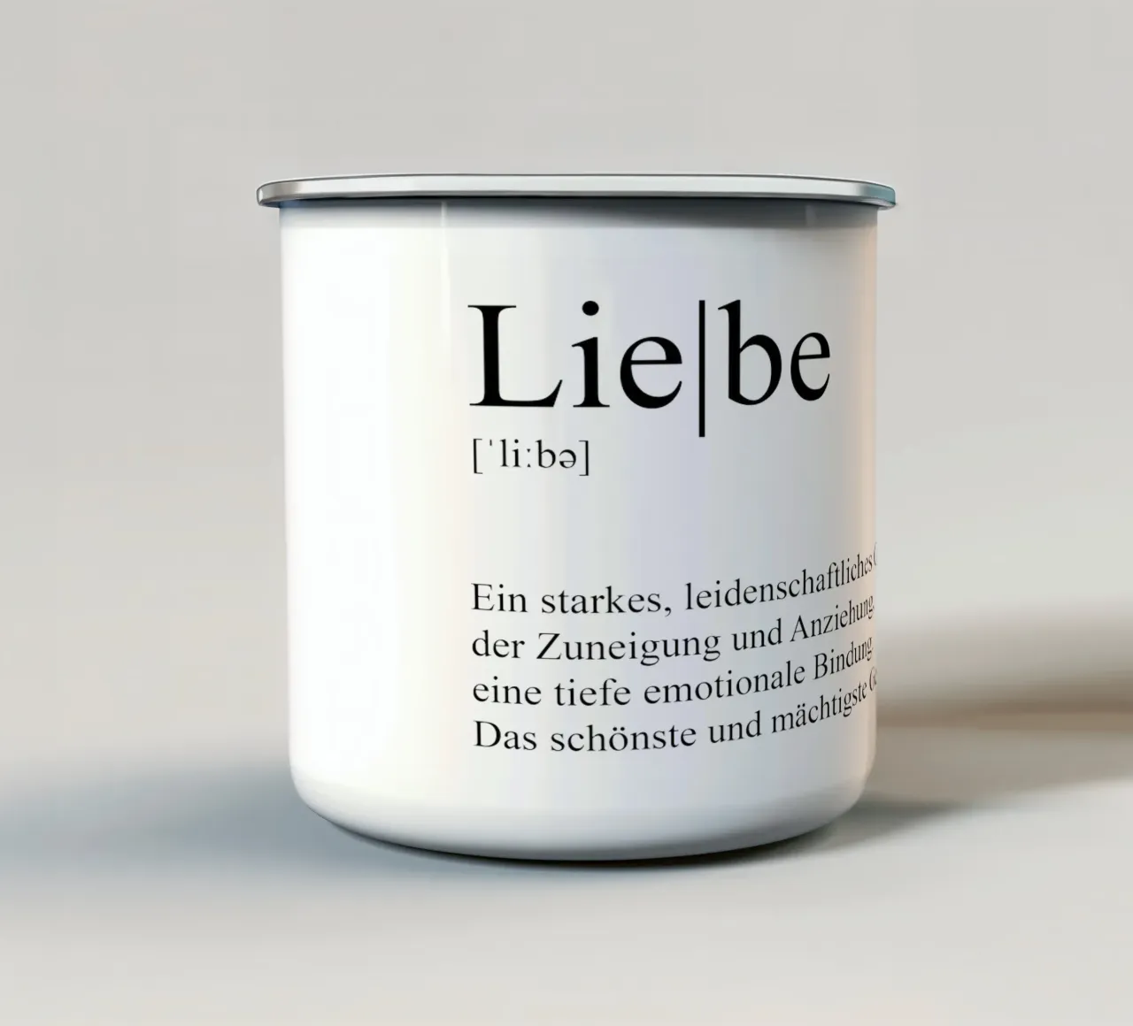 Liebe - Definition tazza in smalto da artbox44
