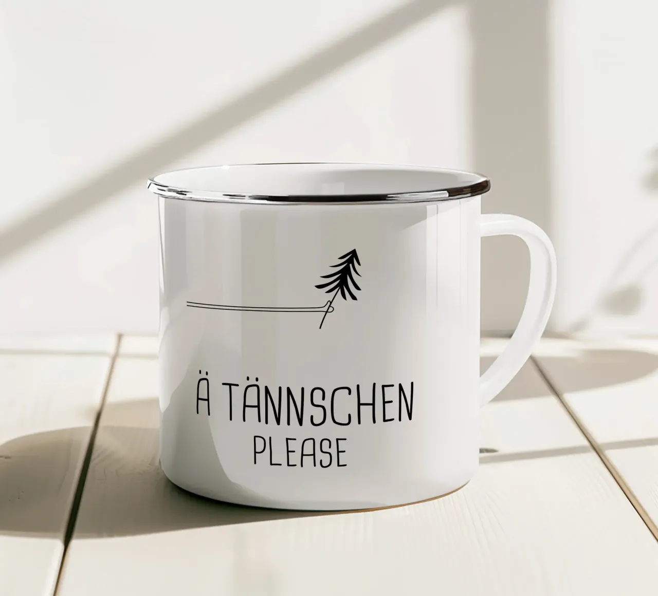 A Tännschen please tazza in smalto da artbox44