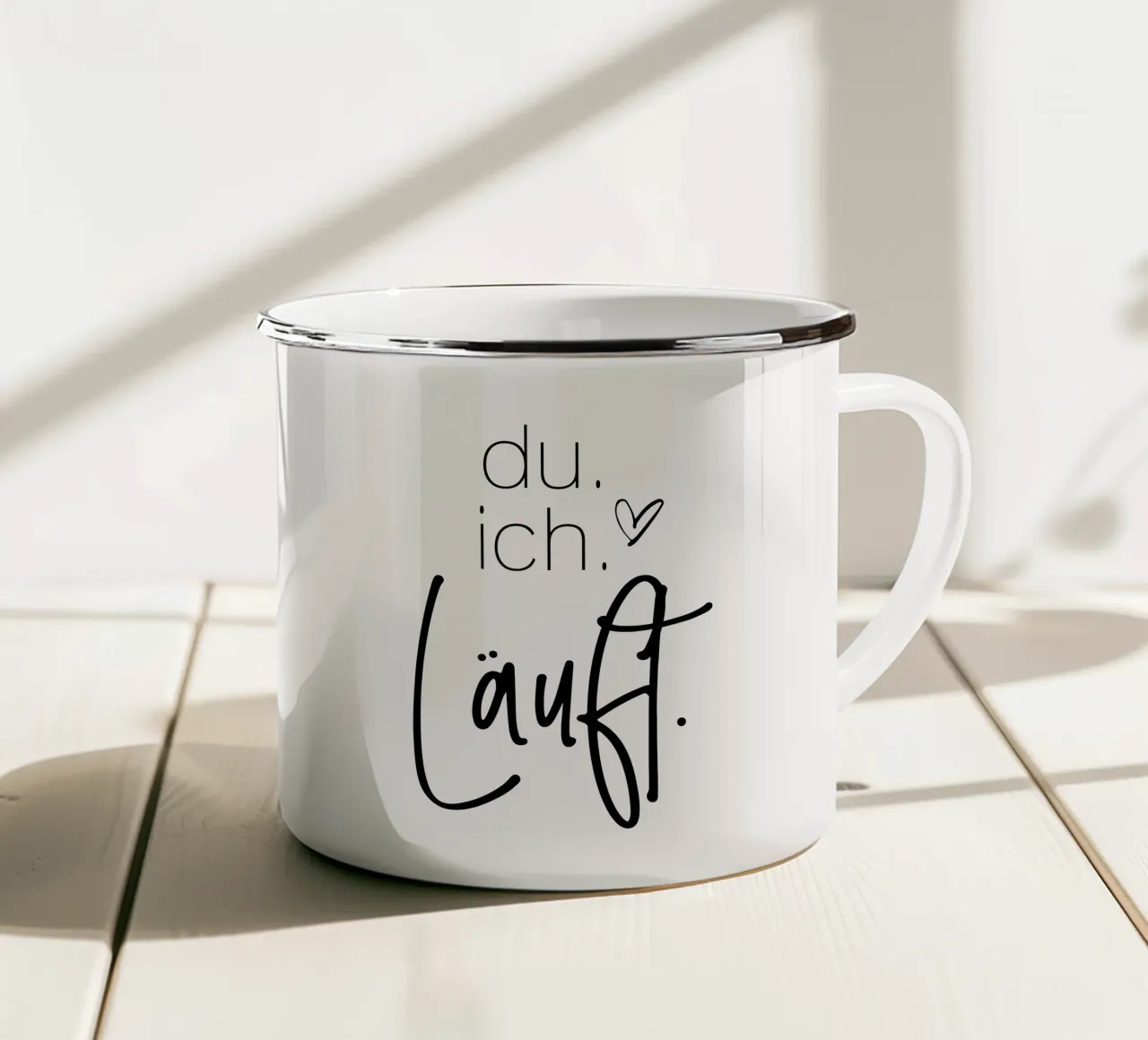 Du Ich Läuft tazza in smalto da artbox44