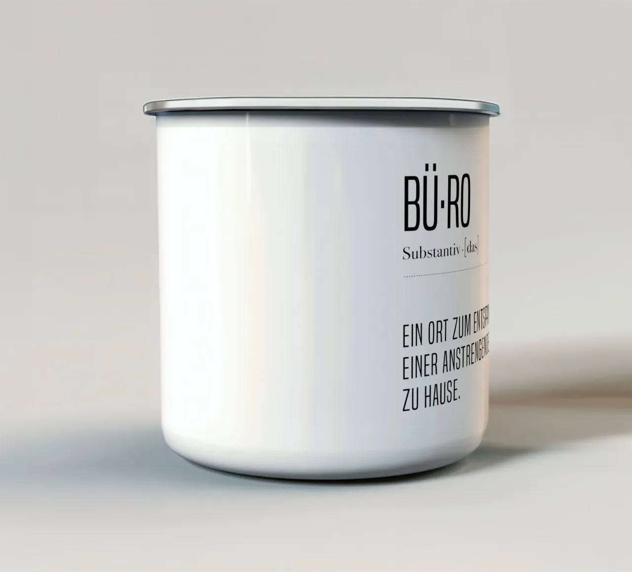 Büro Definition tazza in smalto da artbox44