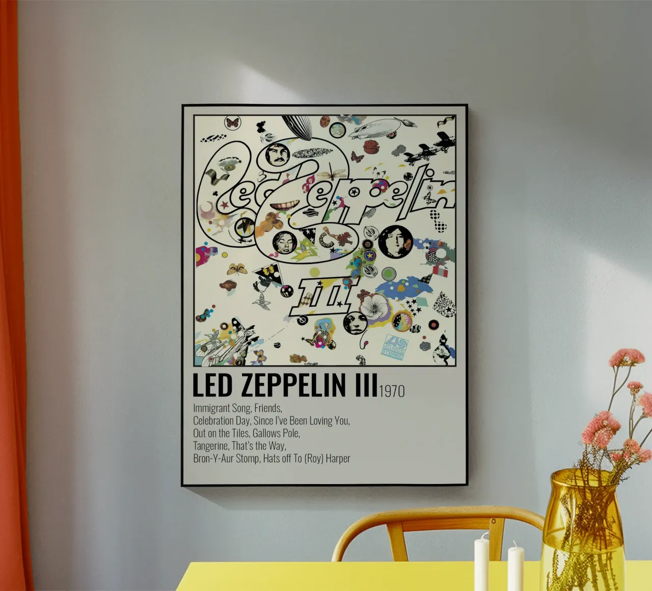 Led Zeppelin III Tracklists plexiglass da Brook Soul King