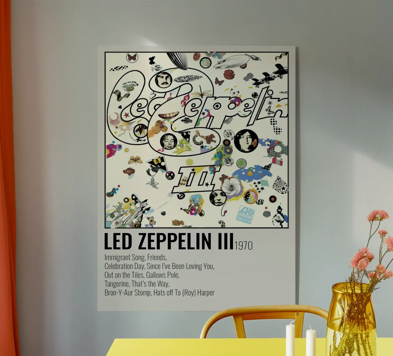 Led Zeppelin III Tracklists plexiglass da Brook Soul King