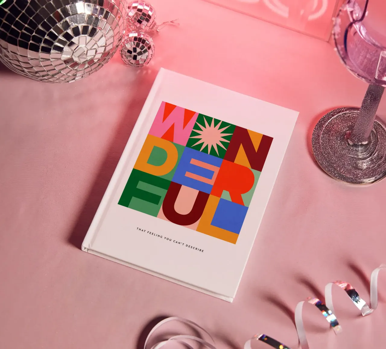 Wunderbare" festliche typografische Kunst - fett und hell Notizbuch von Dominique Vari Christmas