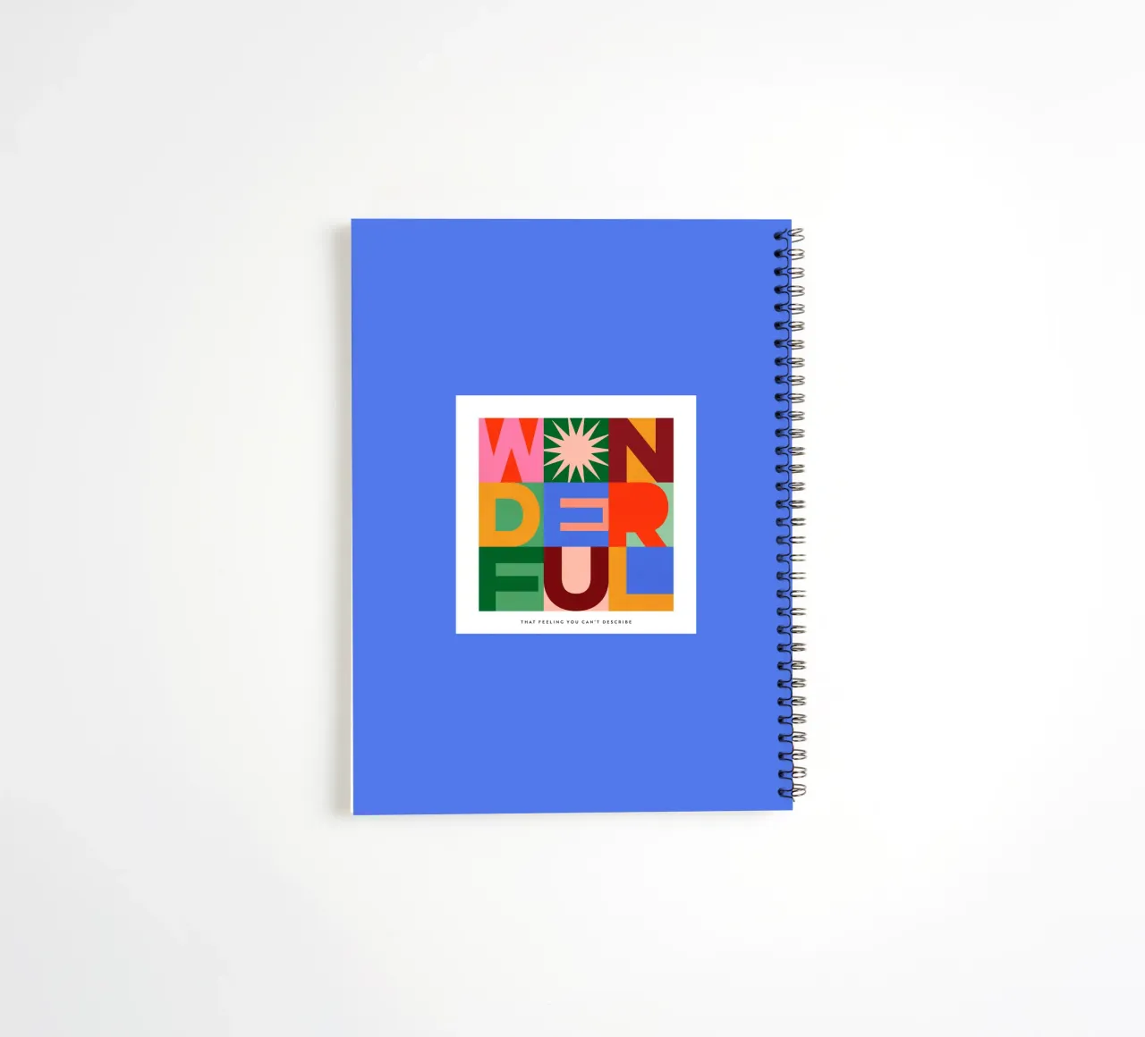 Art typographique festif "Wonderful" - Audacieux et lumineux carnet à spirale de Dominique Vari Christmas