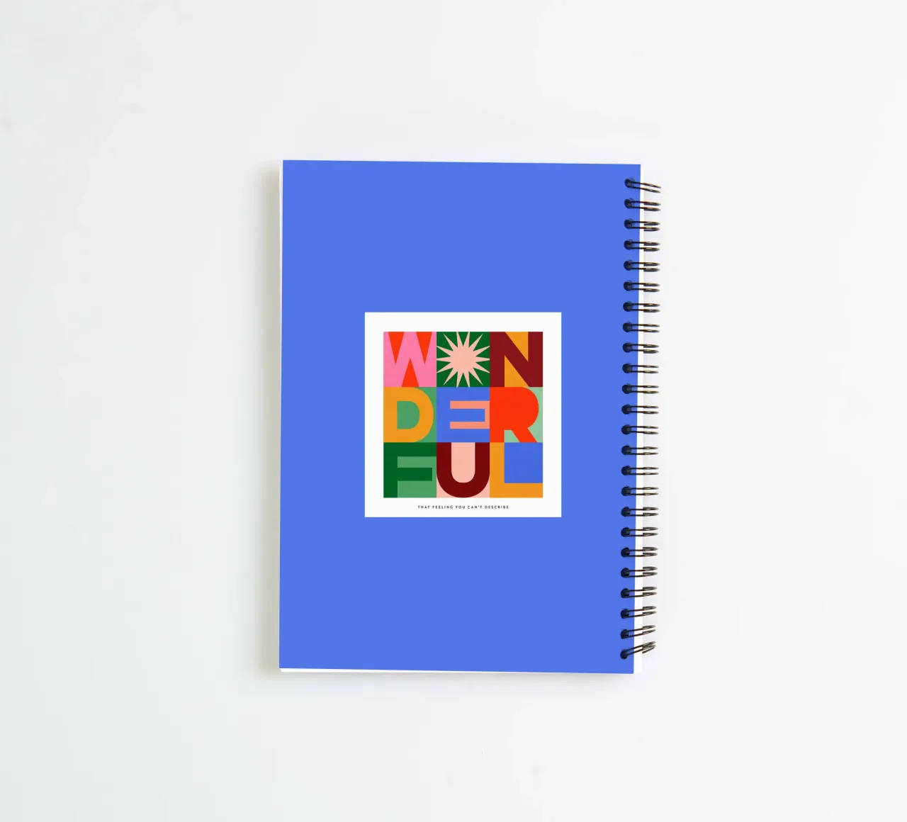 Art typographique festif "Wonderful" - Audacieux et lumineux carnet à spirale de Dominique Vari Christmas