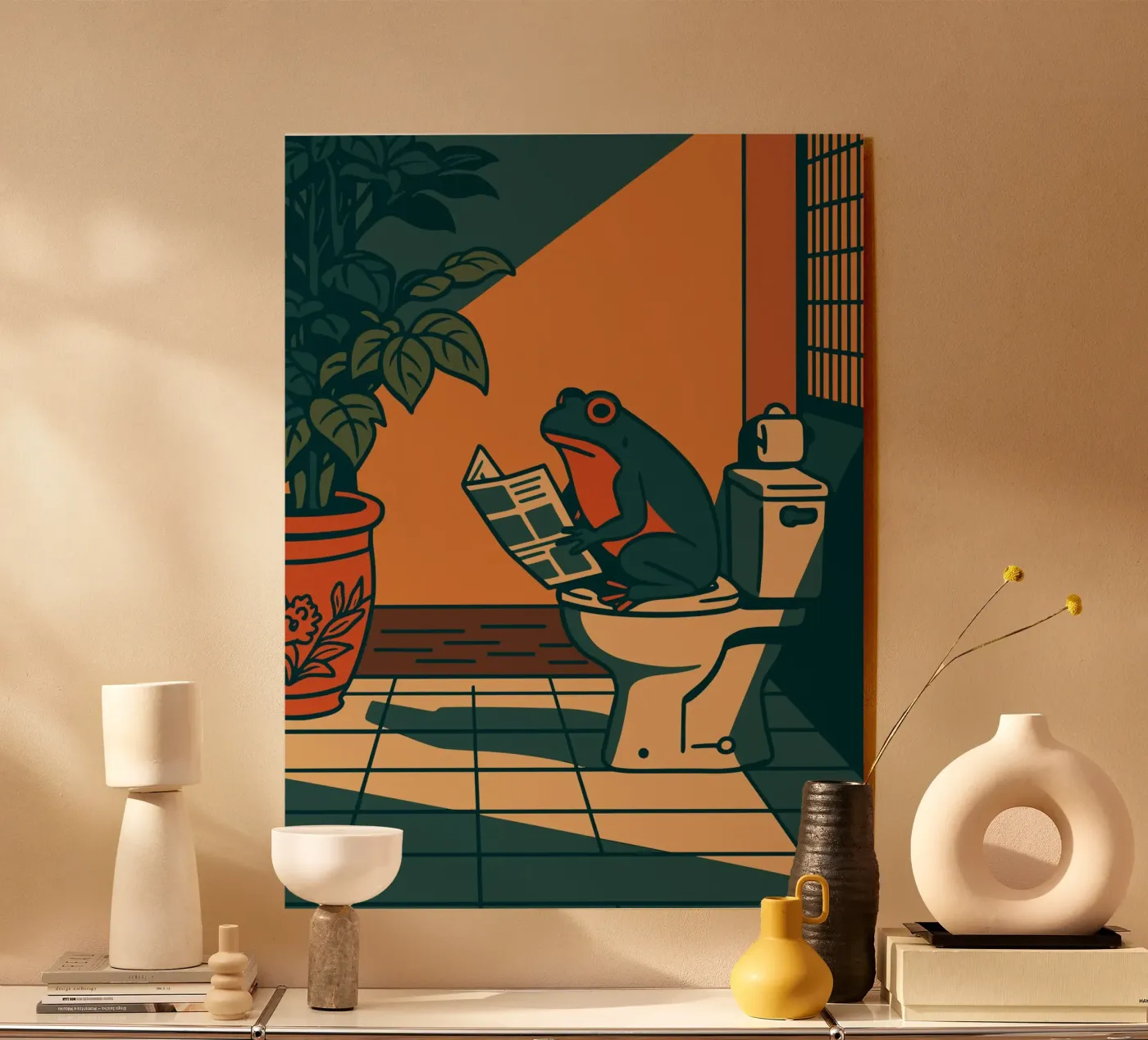 The Reading Frog plexiglas de vintageshop