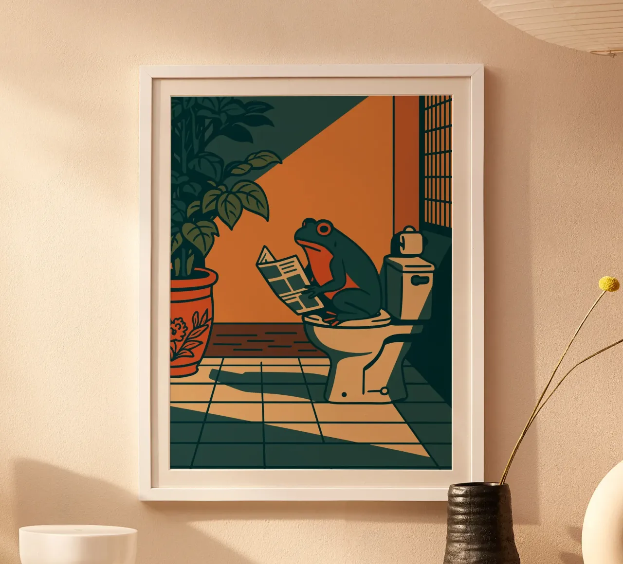 The Reading Frog poster da vintageshop