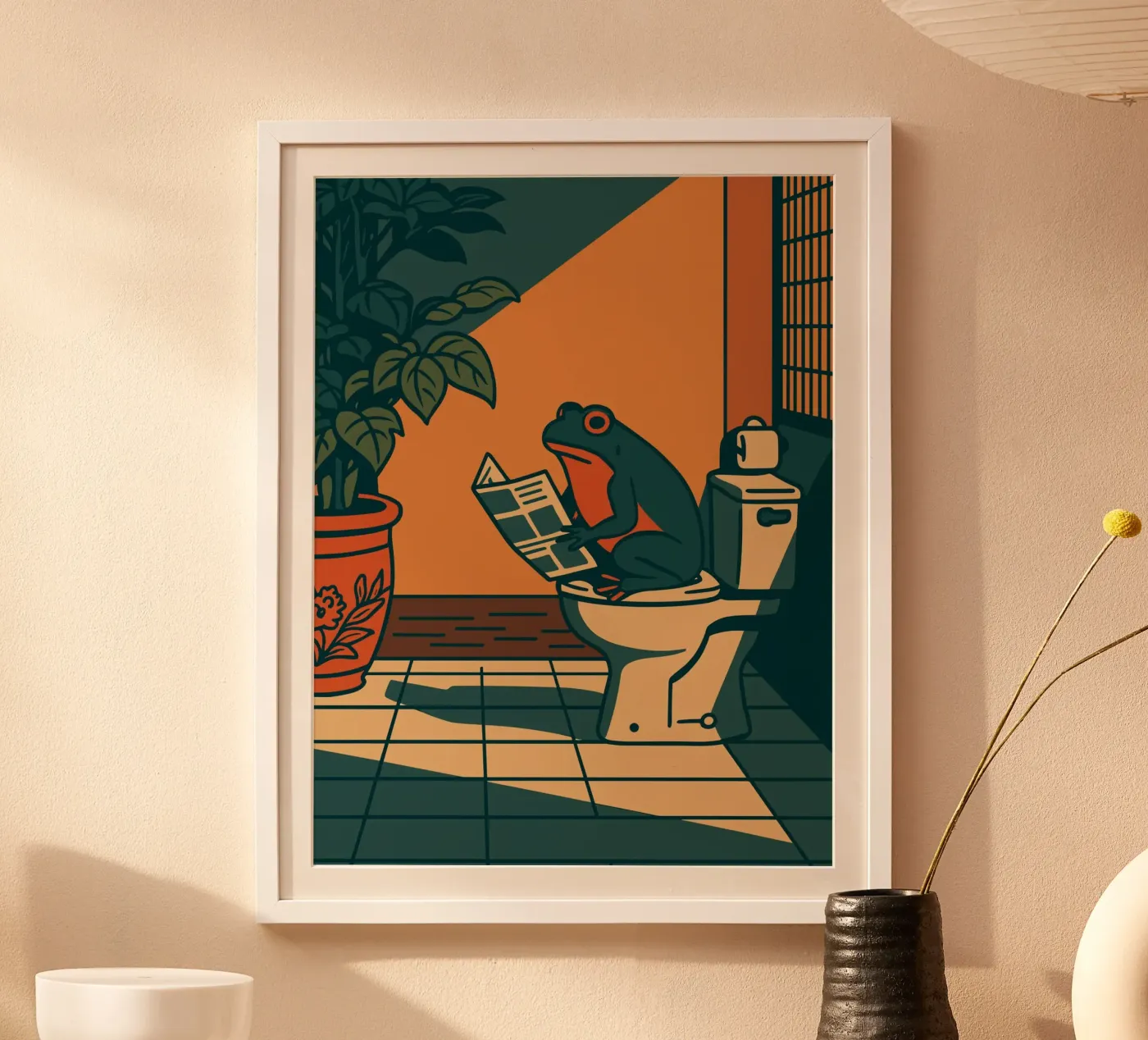The Reading Frog poster da vintageshop