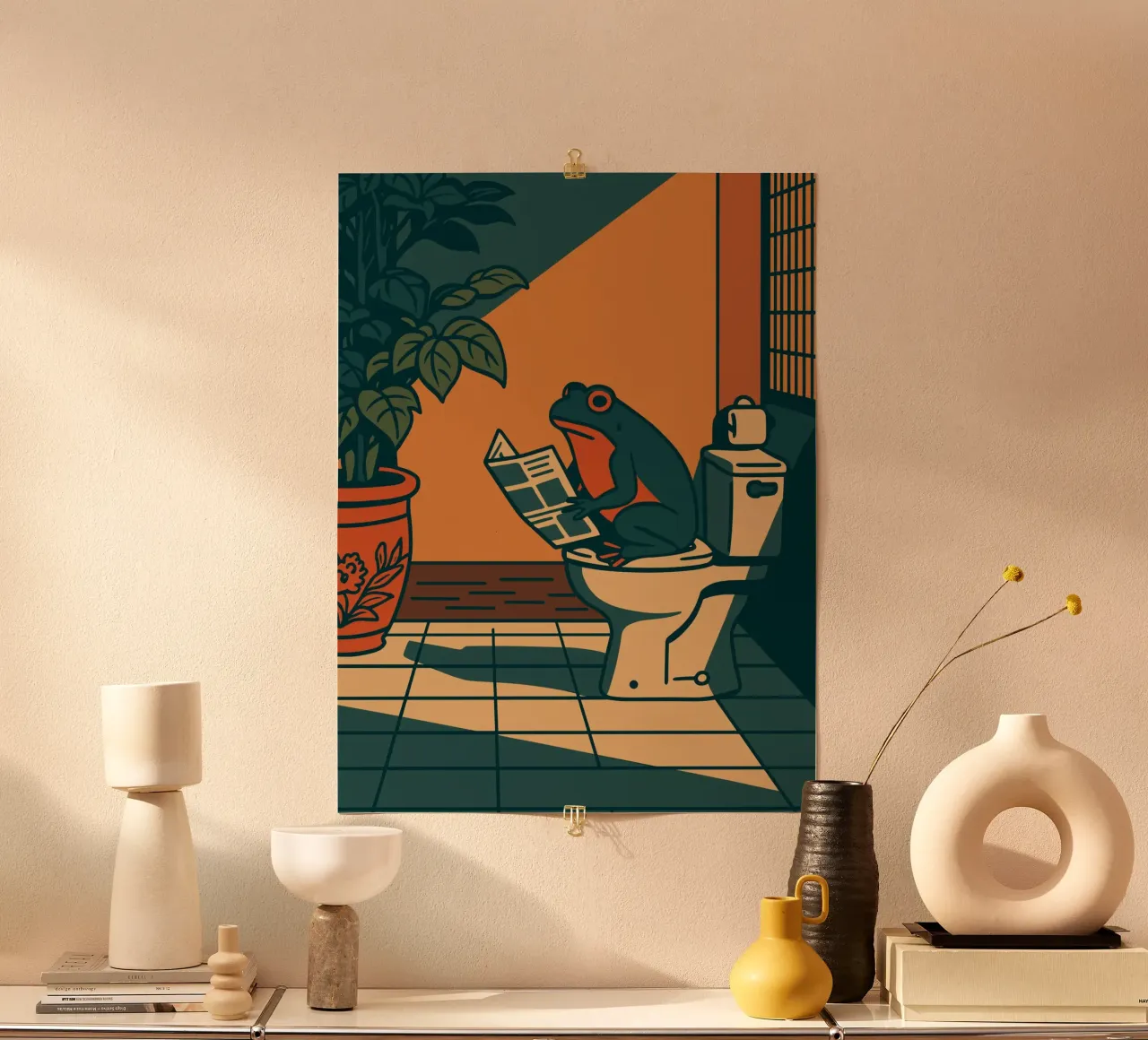 The Reading Frog poster da vintageshop