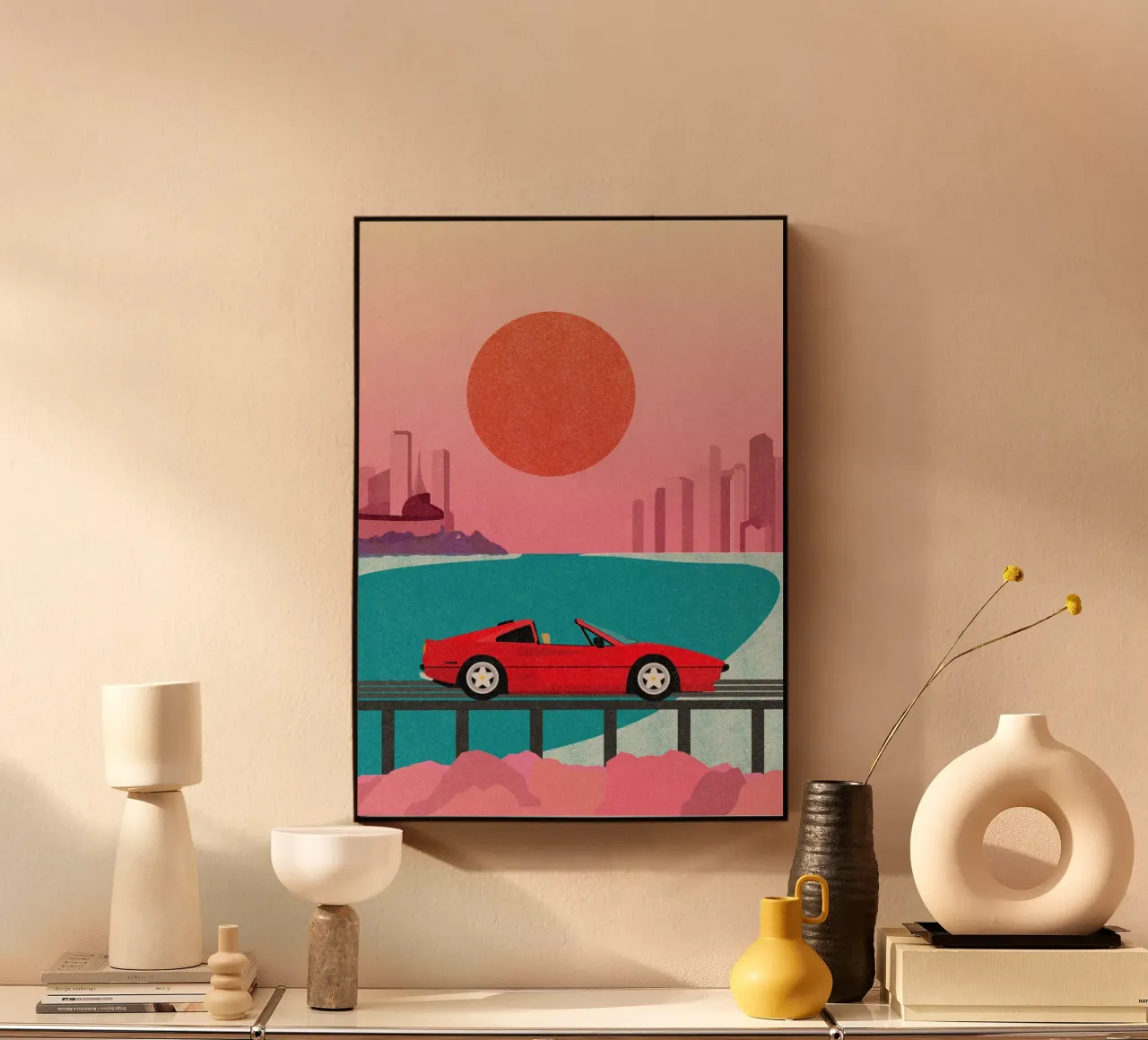 Future Bay Sunset alu-dibond by Rosi Feist