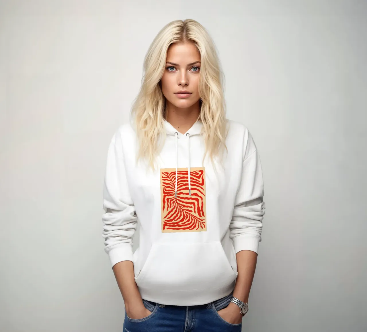 Pianta zebrata felpa con cappuccio da Rosi Feist