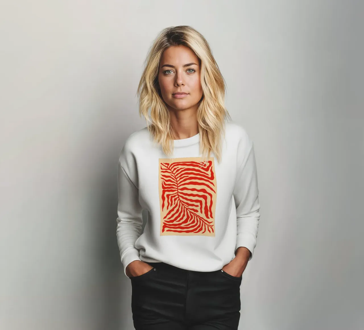 Zebra Plant sweatshirt by Rosi Feist