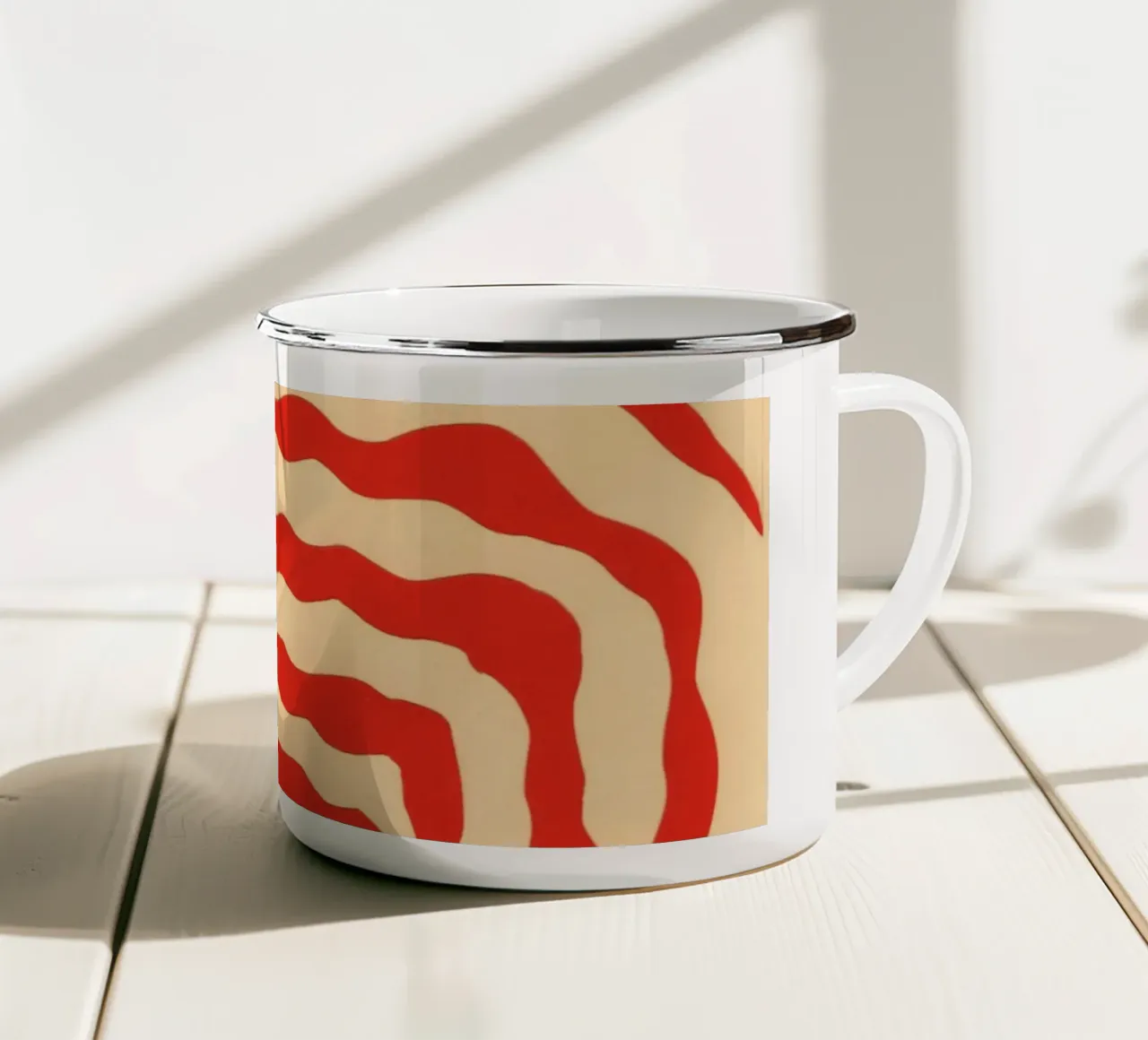 Pianta zebrata tazza in smalto da Rosi Feist