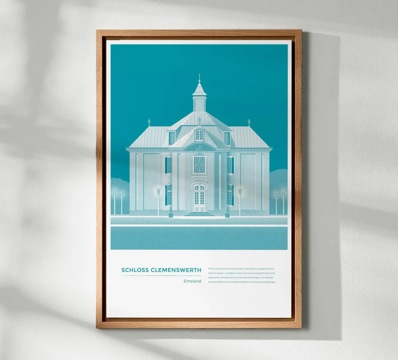 Michael Kunter - Schloss Clemenswerth tela con Cornice a cassetta da The Artcircle