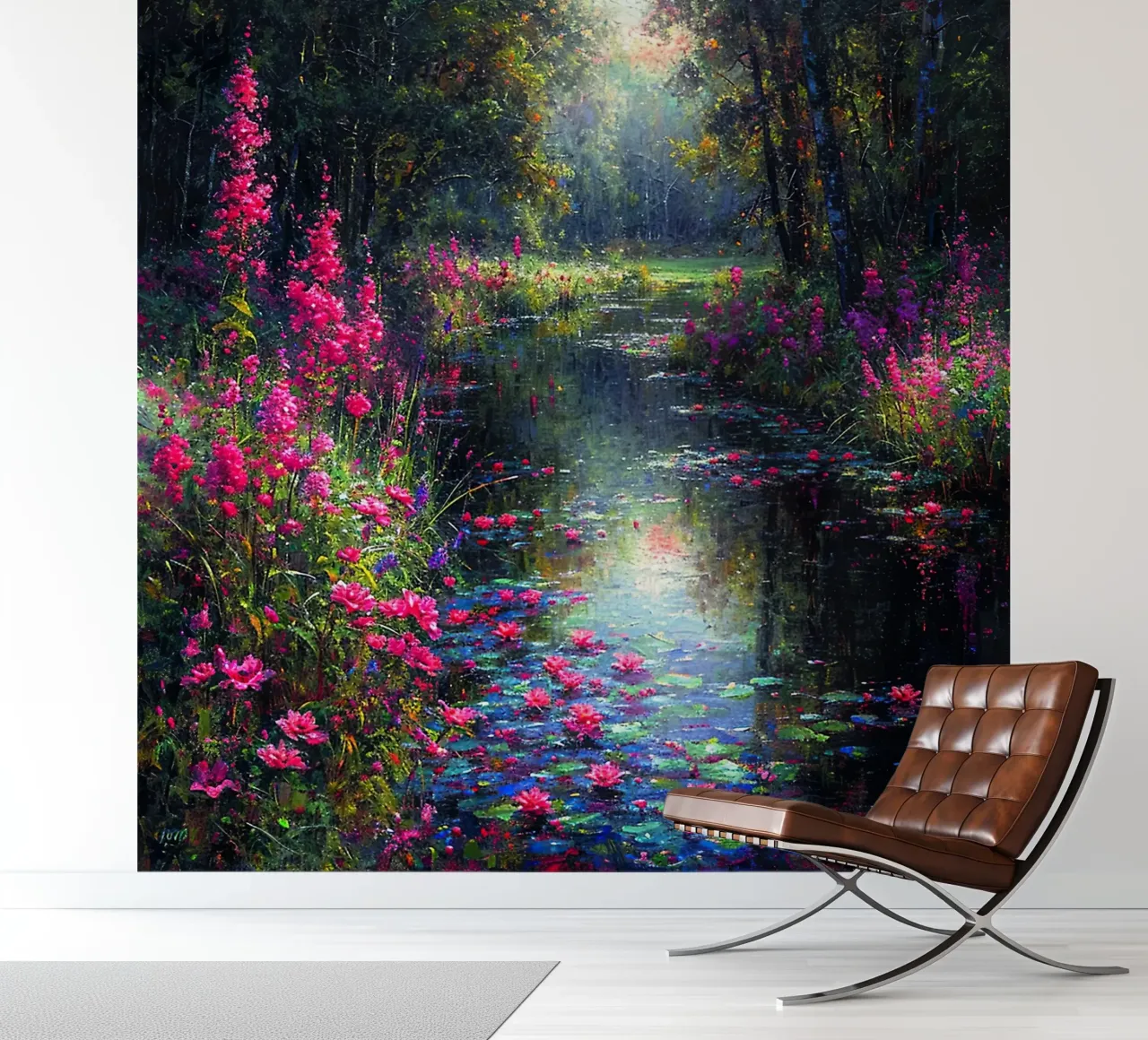 Flowered Stream fotobehang van Seitz Michelle