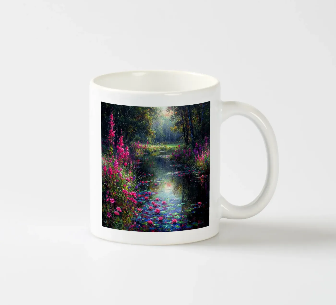 Flowered Stream ceramic mug by Seitz Michelle