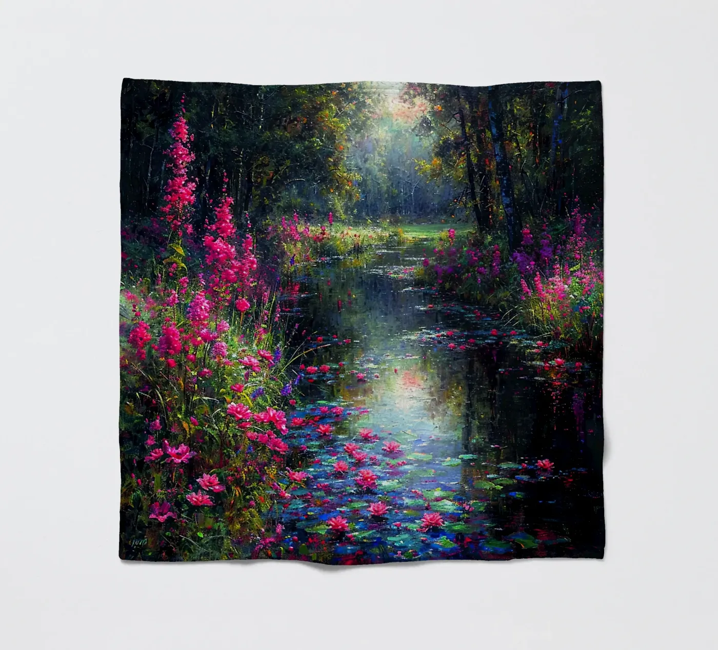 Flowered Stream fleecedeken van Seitz Michelle