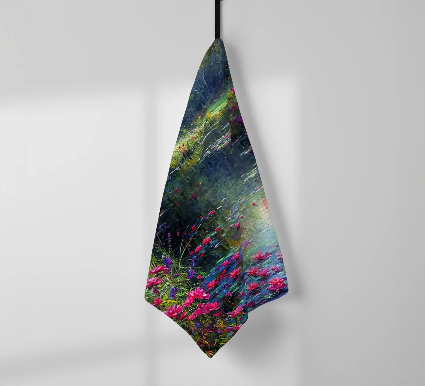 Flowered Stream tea towel by Seitz Michelle