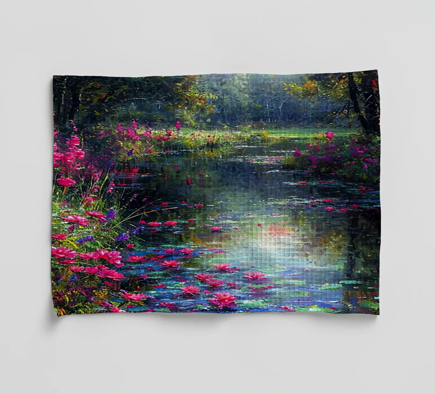 Flowered Stream tea towel by Seitz Michelle