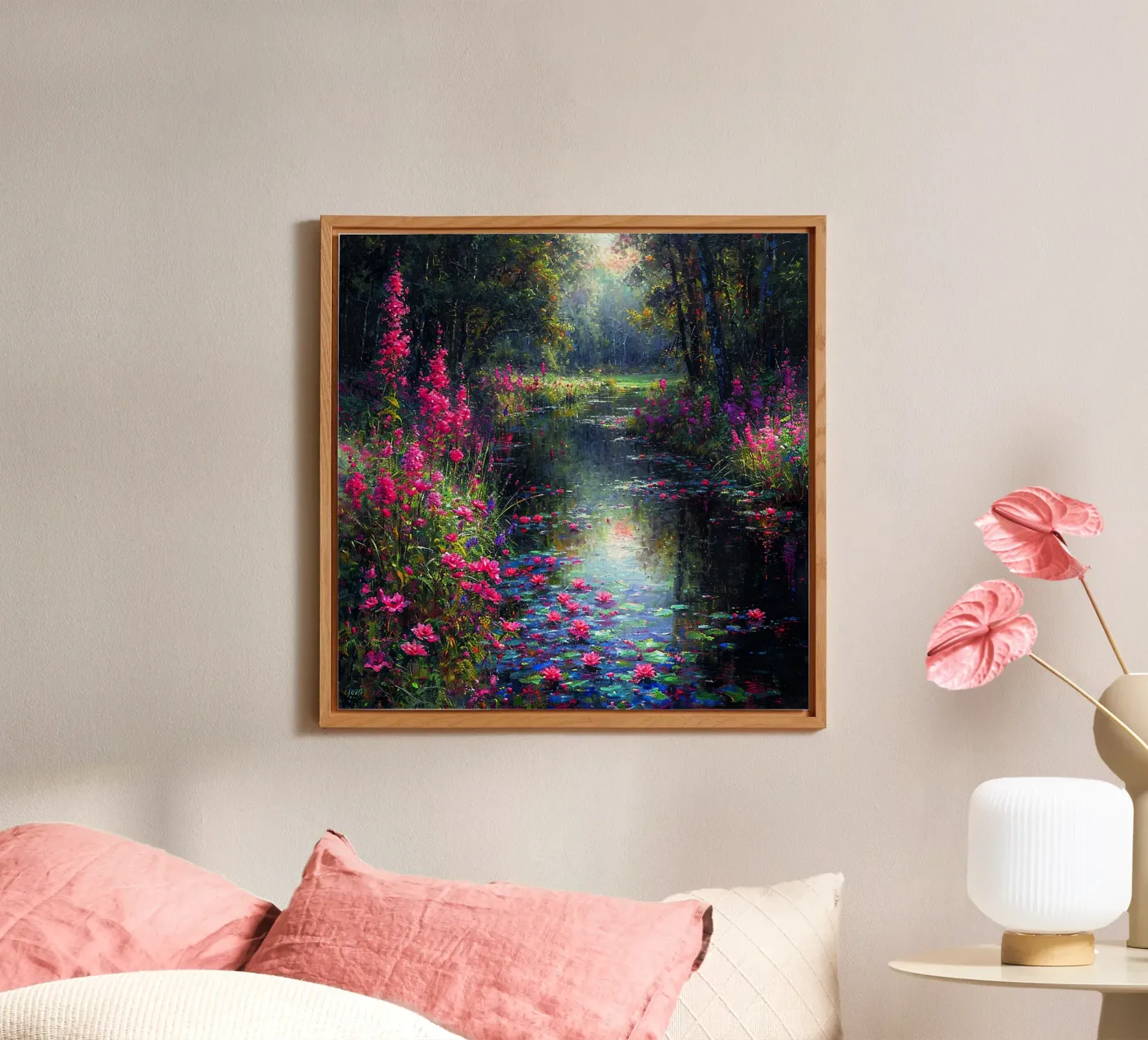 Flowered Stream forex plate by Seitz Michelle