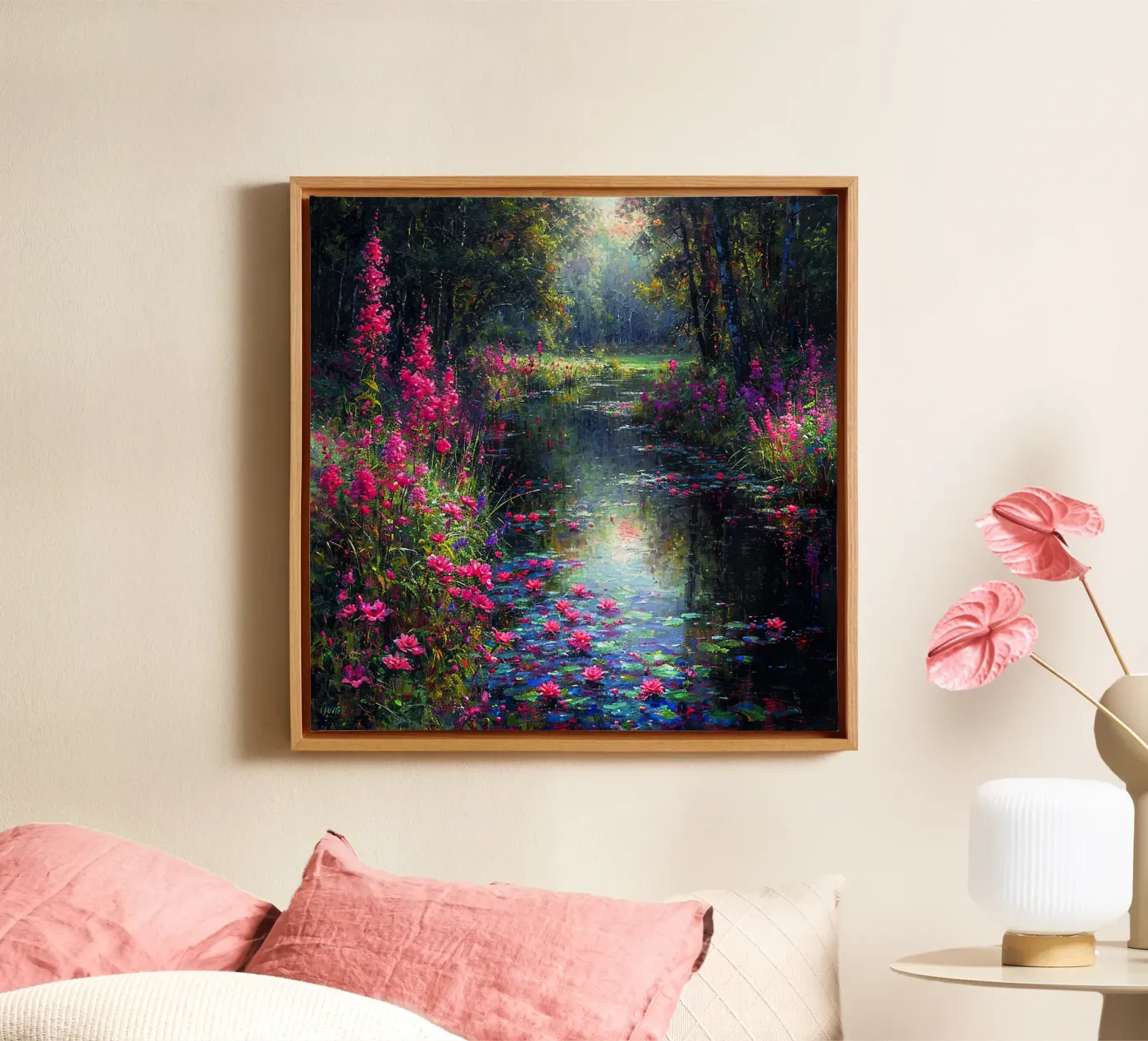 Flowered Stream Leinwand von Seitz Michelle