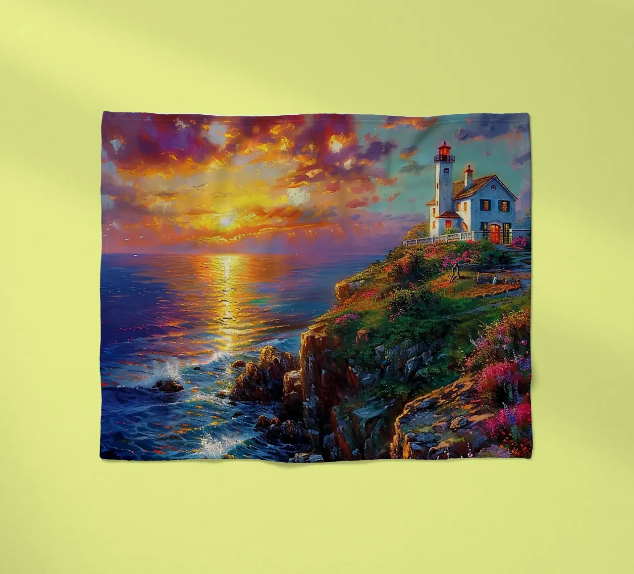 Lighthouse Fleecedecke von Seitz Michelle