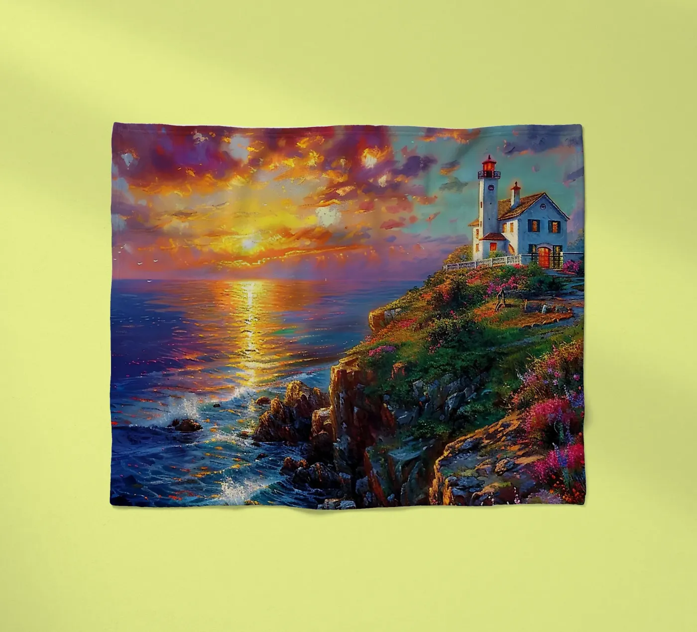 Lighthouse Fleecedecke von Seitz Michelle