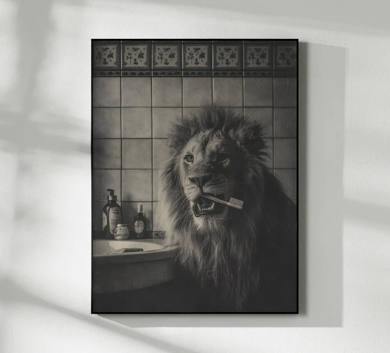 Teeth Brushing Lion plexiglass da Mononoir