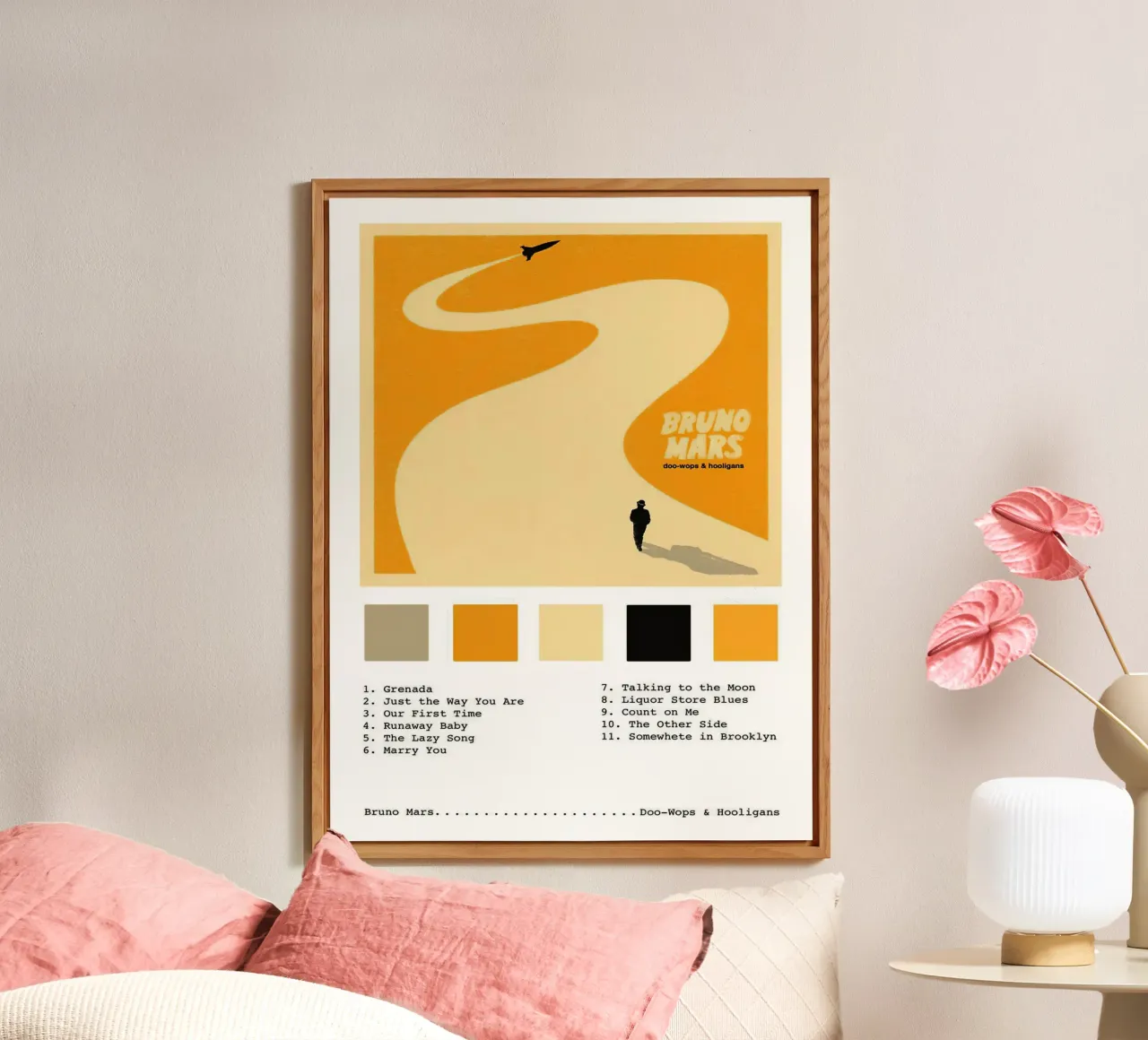 Bruno Mars Doo Wops & Hooligans alluminio dibond da Brook Soul King