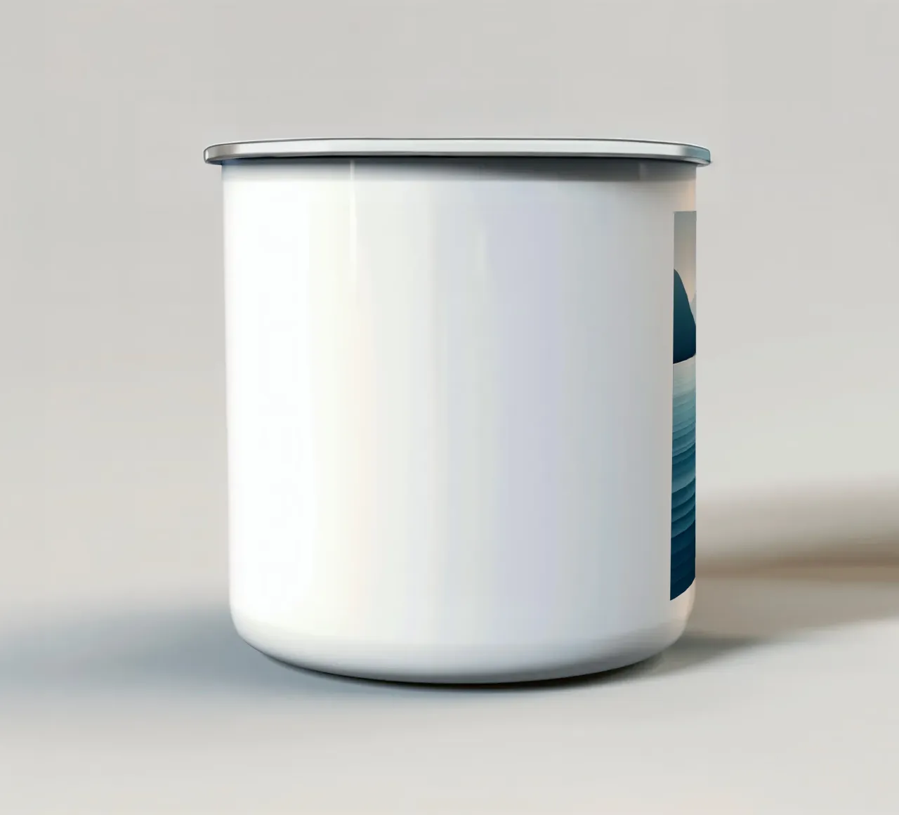 Minimal Nordic Seascape tazza in smalto da Burk Smith