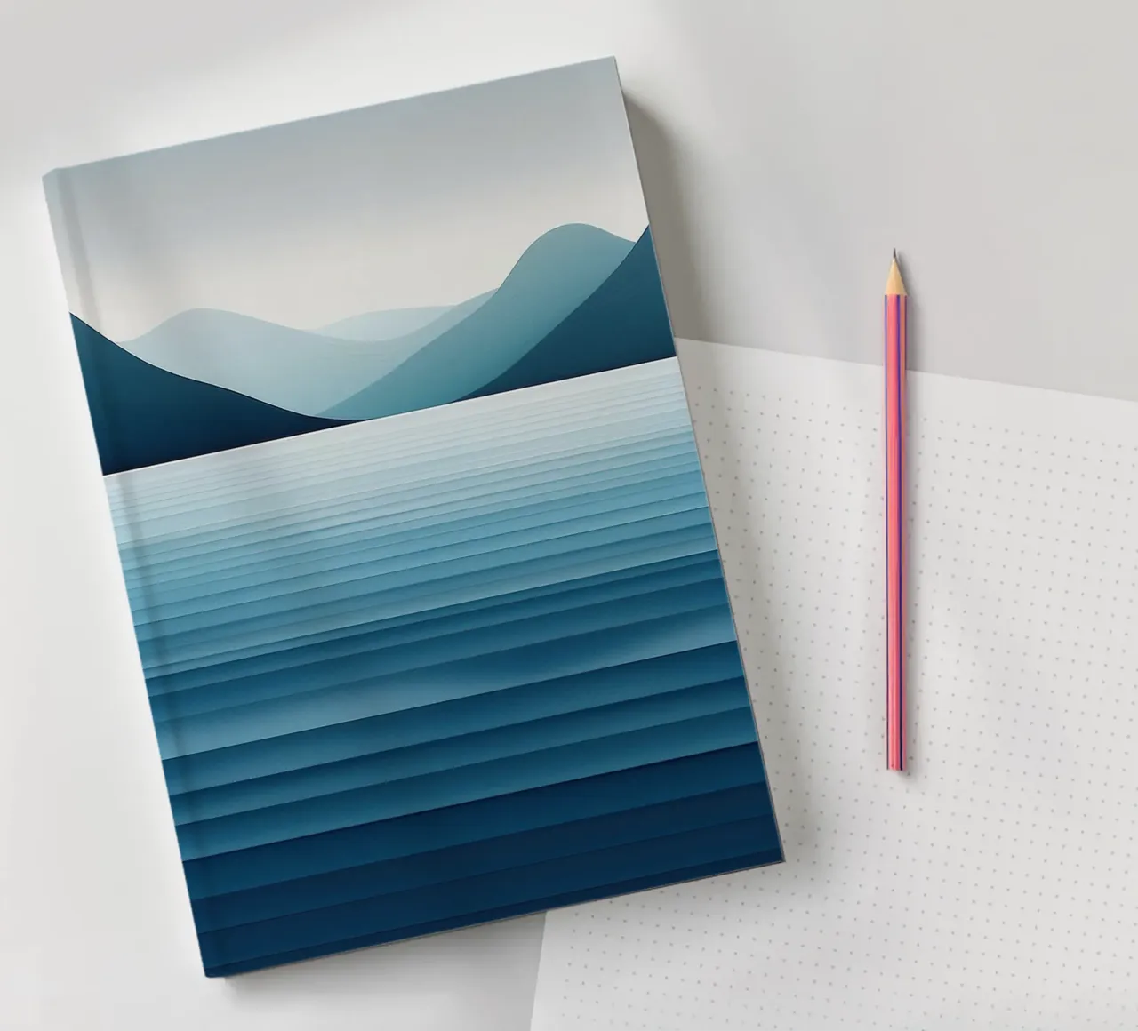 Minimal Nordic Seascape notebook by Burk Smith