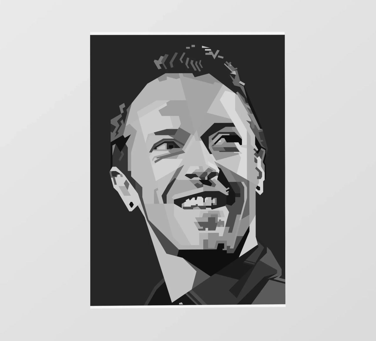 Chris Martin Popart WPAP pellicola backlit da KP Artwork