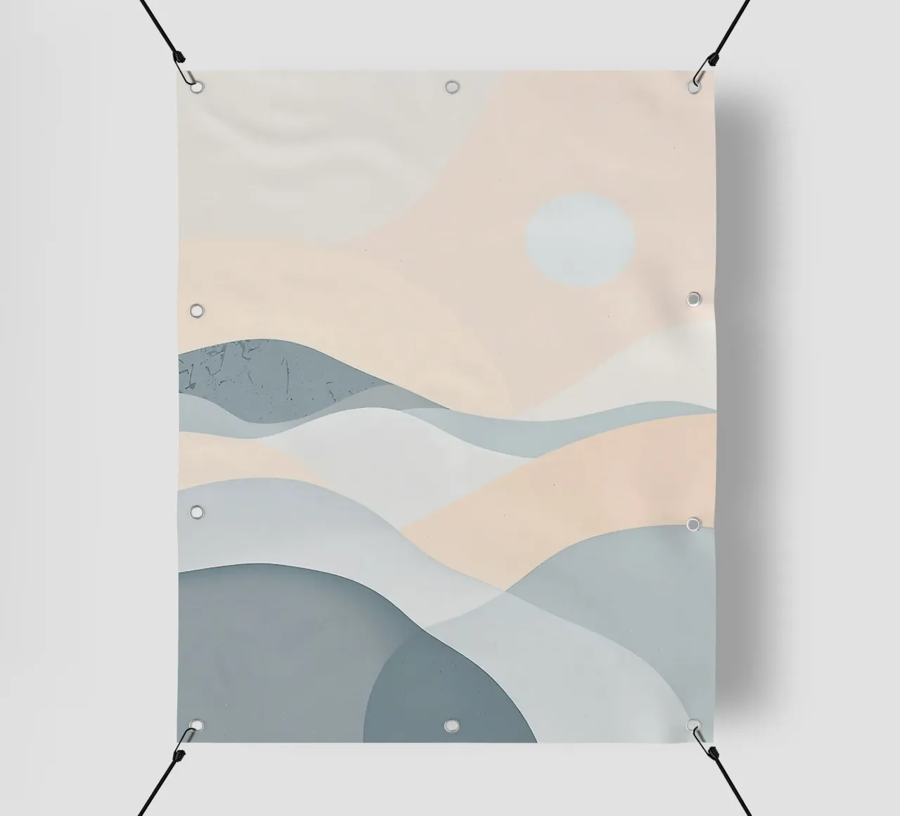 Nordic Calm Minimalist Landscape telo in pvc da Burk Smith