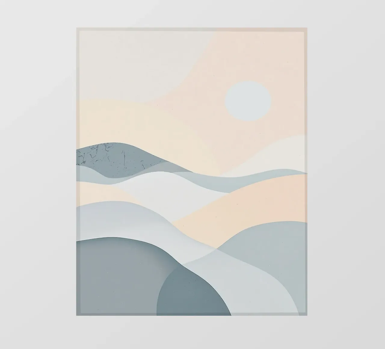 Nordic Calm Minimalist Landscape telo in pvc da Burk Smith