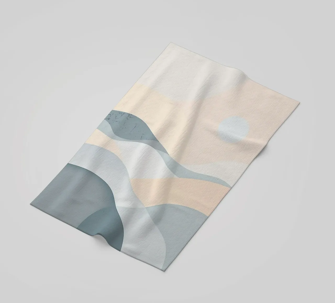 Nordic Calm Minimalist Landscape telo mare da Burk Smith