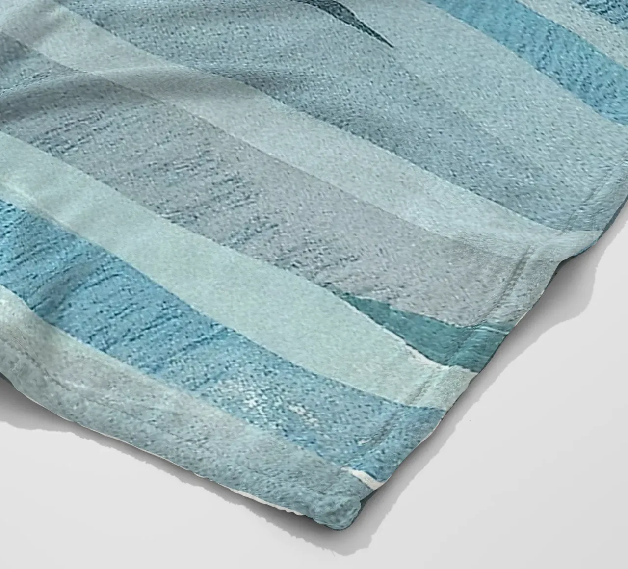 Scandinavian Abstract Waves in Cool Blue Tones coperta in pile da Burk Smith