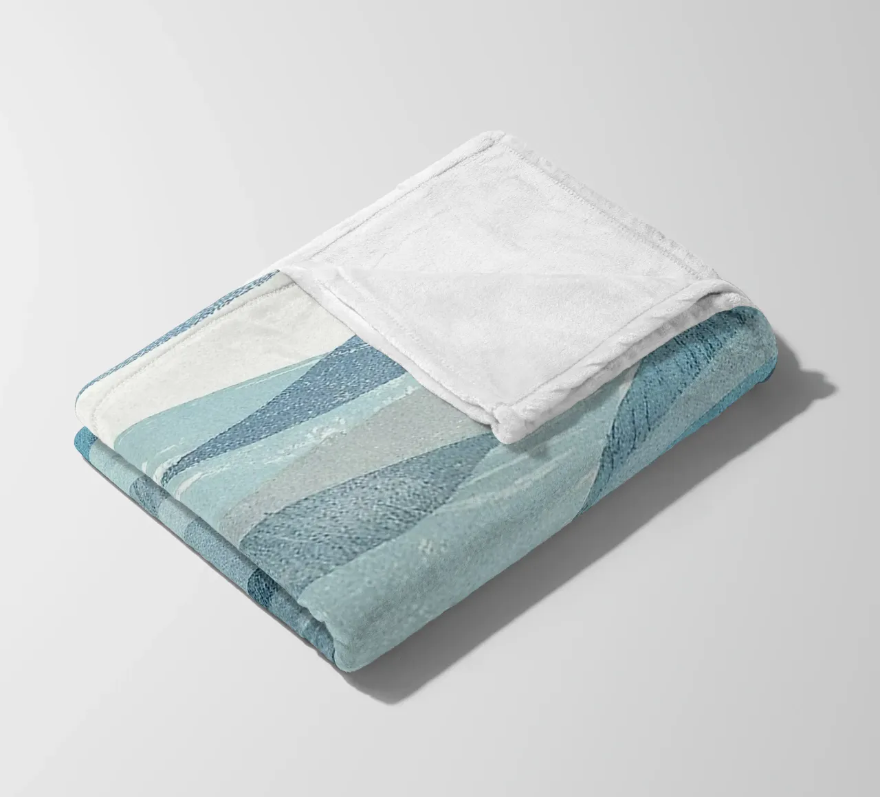 Scandinavian Abstract Waves in Cool Blue Tones coperta in pile da Burk Smith