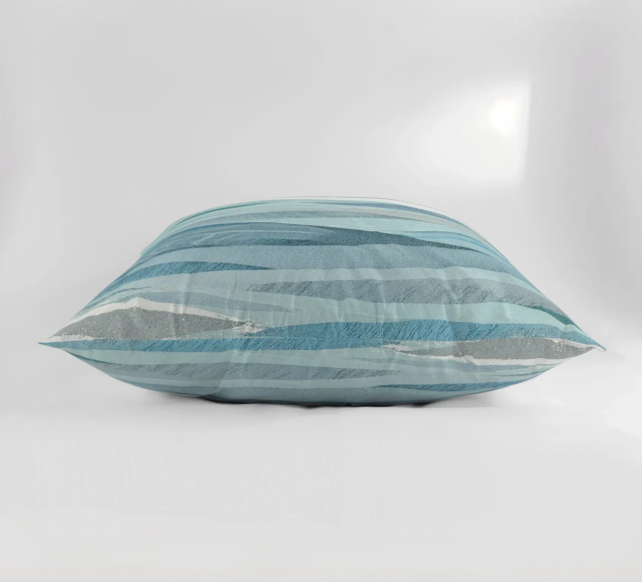 Scandinavian Abstract Waves in Cool Blue Tones cuscino da Burk Smith