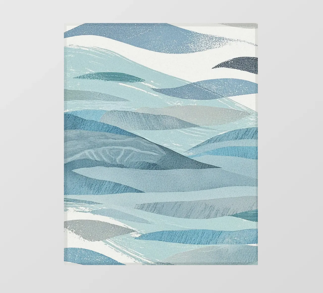 Scandinavian Abstract Waves in Cool Blue Tones telo in pvc da Burk Smith