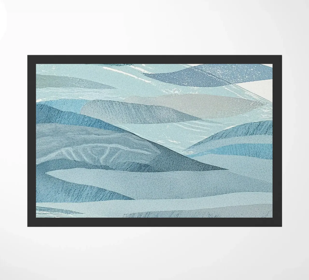 Scandinavian Abstract Waves in Cool Blue Tones zerbino da Burk Smith