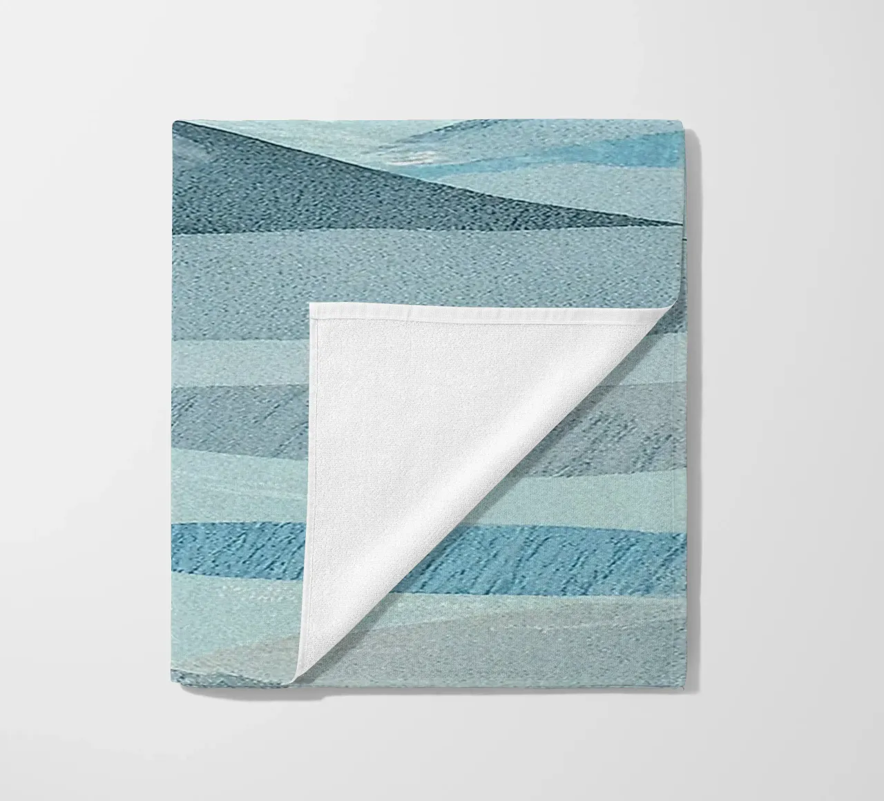 Scandinavian Abstract Waves in Cool Blue Tones telo mare da Burk Smith