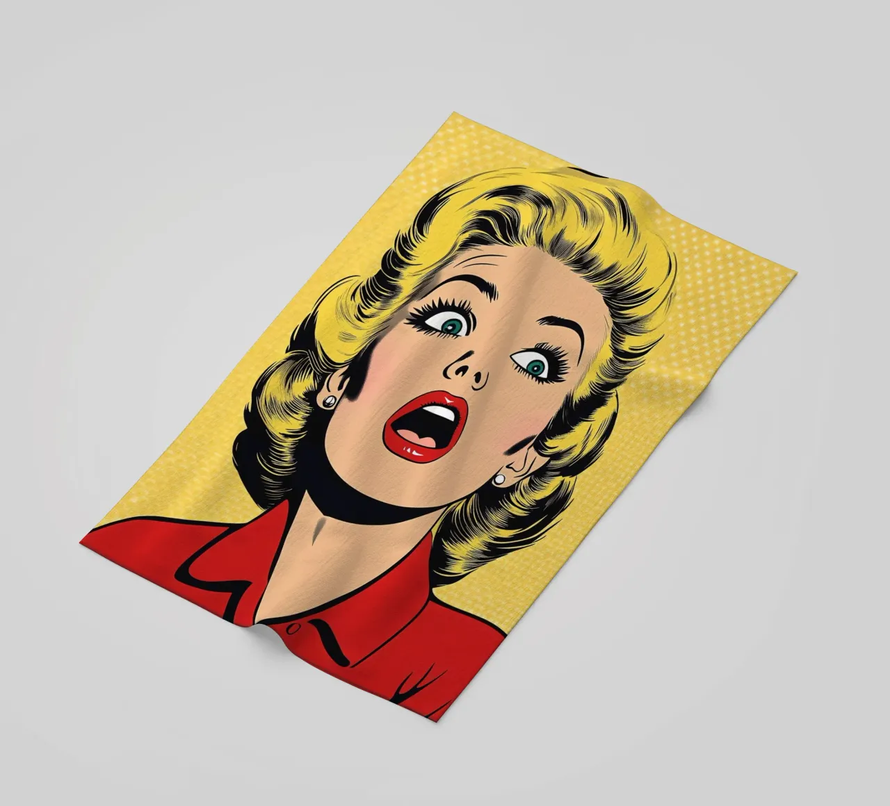 Bionda scioccata telo mare da M-Ulrich-Digital Art