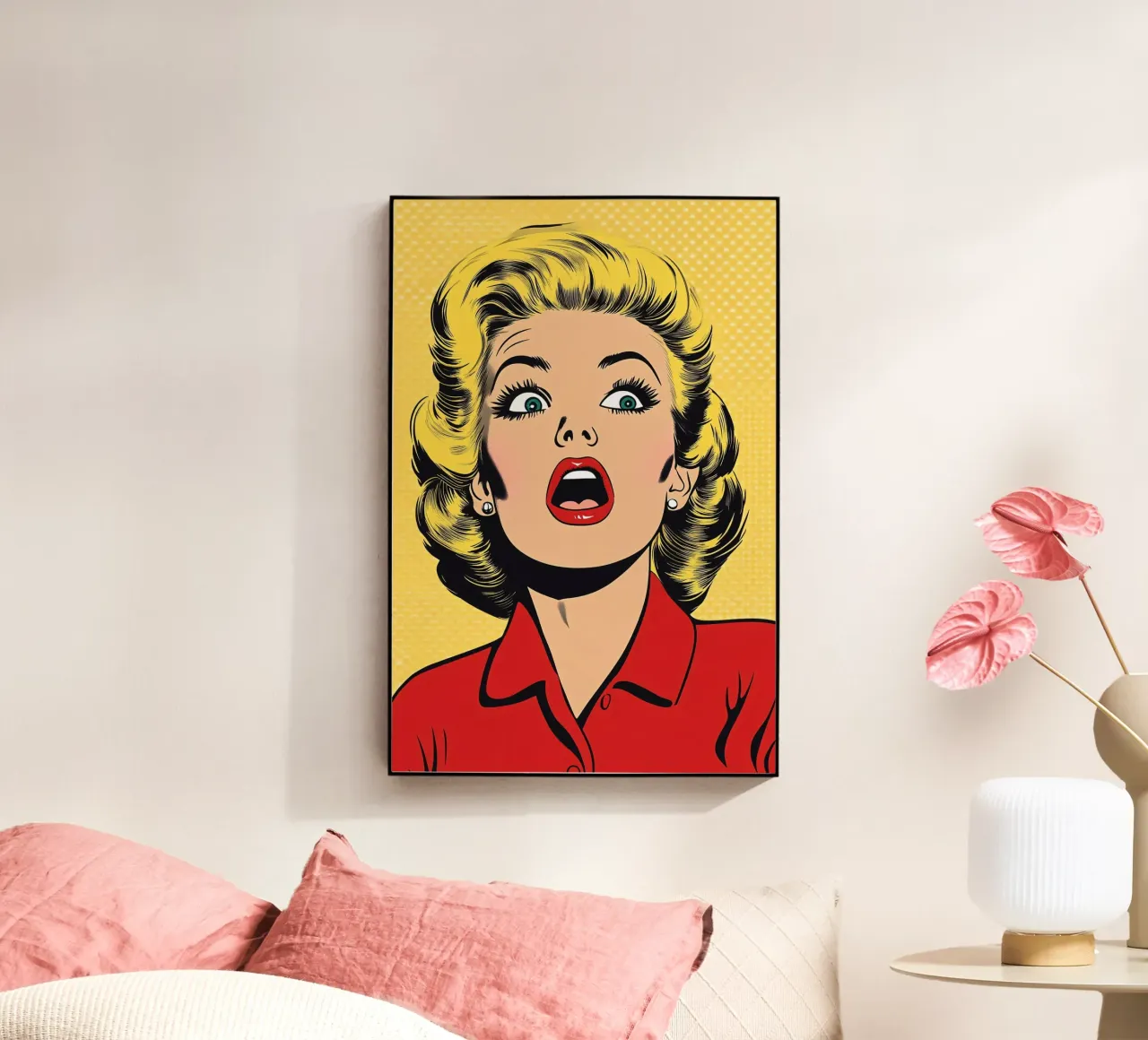 Bionda scioccata plexiglass da M-Ulrich-Digital Art